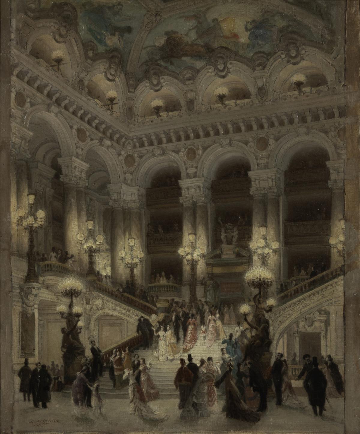 "L'escalier de l'Opéra" Louis Béroud - 1877 