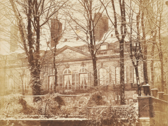 "Le jardin et l'hôtel de Chimay sous la neige" Charles Marville 1853