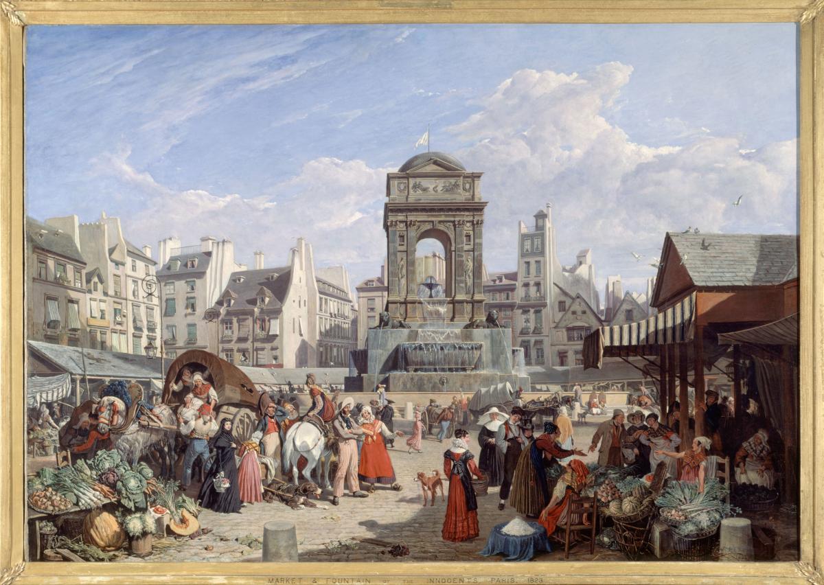 "Le Marché et la fontaine des innocents" Chalon, John James
