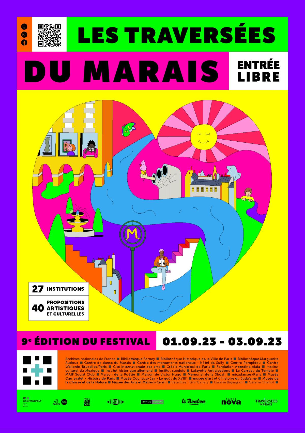 Affiche du festival "Les Traversées du Marais"