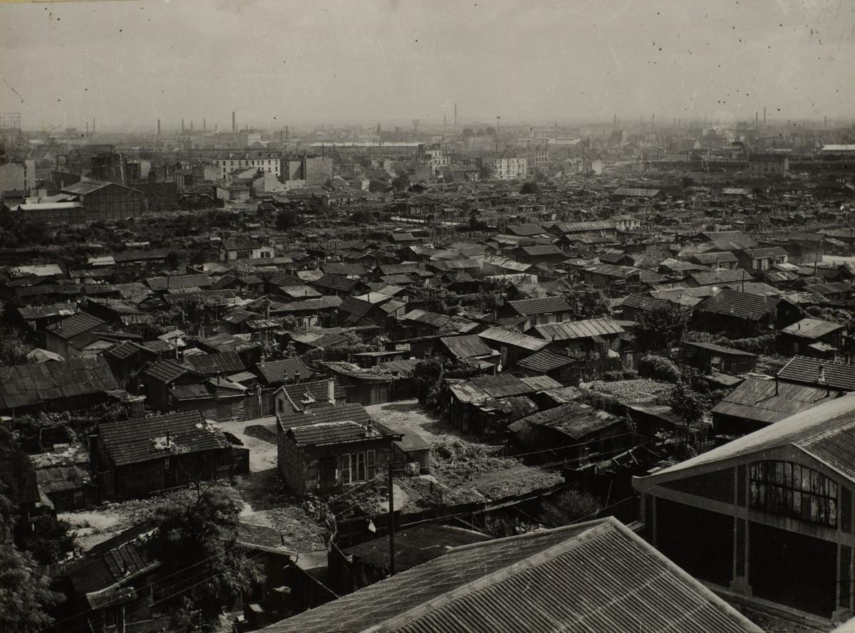 image en noire et blanc de la zone de saint ouen, photo anonyme
