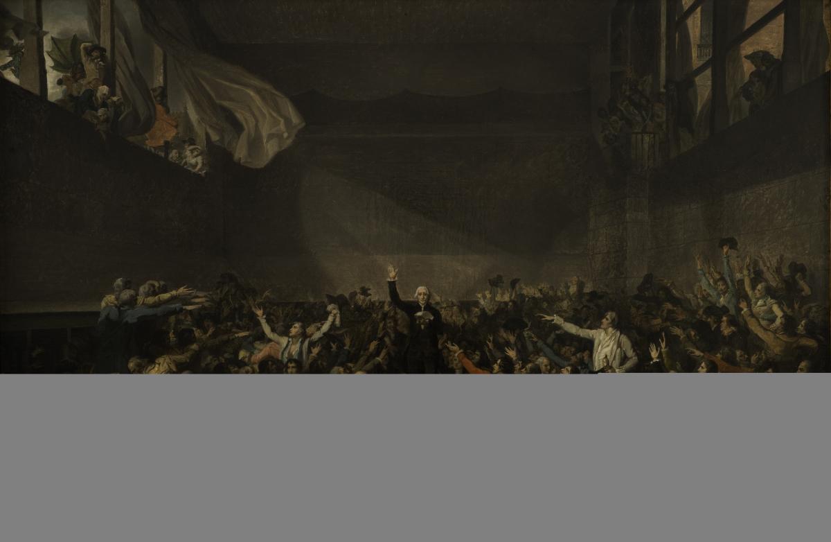 Gravure Originale "Serment Du Jeu De Paume En 1789" Versailles De Brezé - Révolution Française
