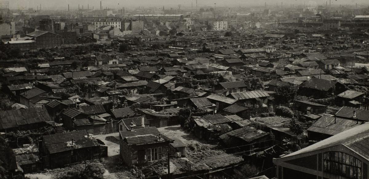 image en noire et blanc de la zone de saint ouen, photo anonyme