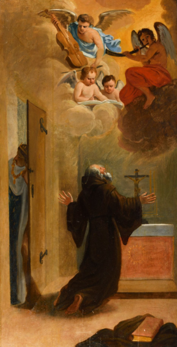 Noël Quillerier, La Conférence de Louis XI avec saint François de Paule © Maison Osenat