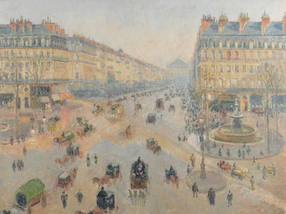 Camille Pissarro (Charlotte-Amélie, 1830-Paris, 1903) L’Avenue de l’Opéra, 1898, huile sur toile Reims, musée des Beaux-Arts
